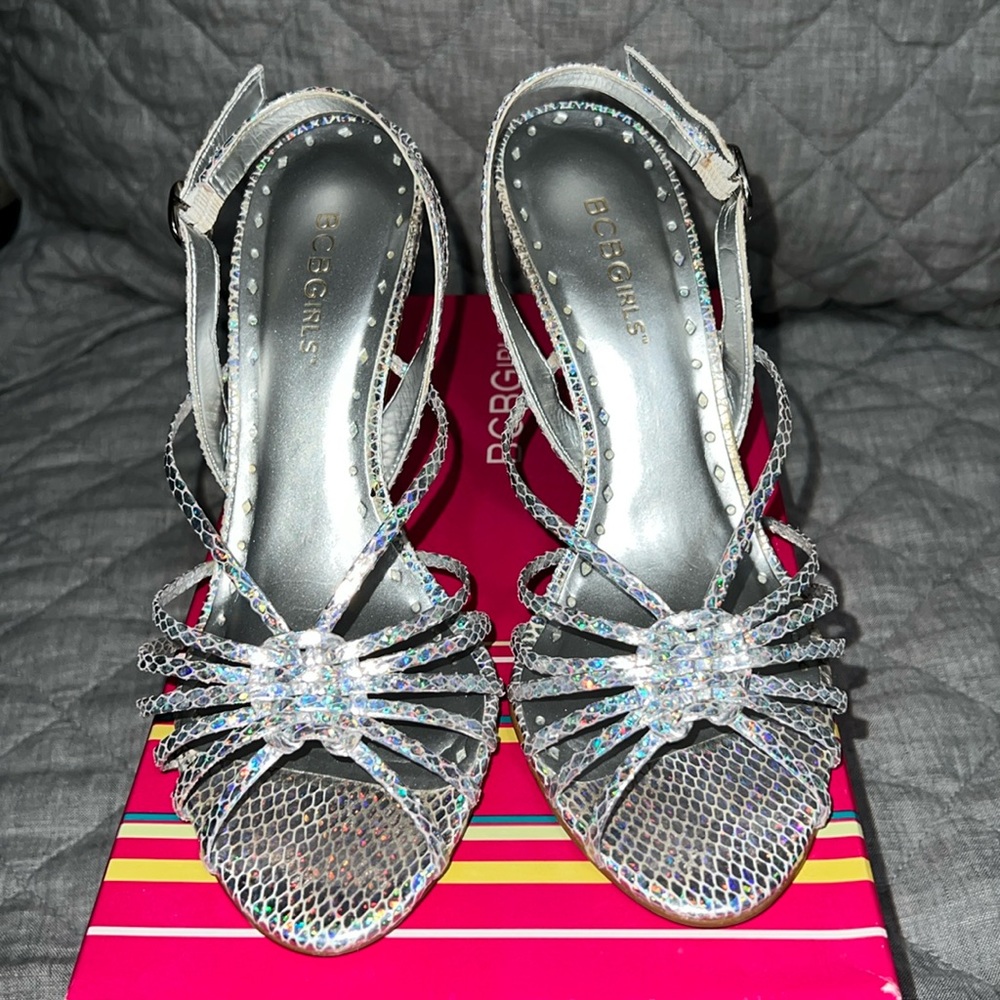BCBGirls silver heels